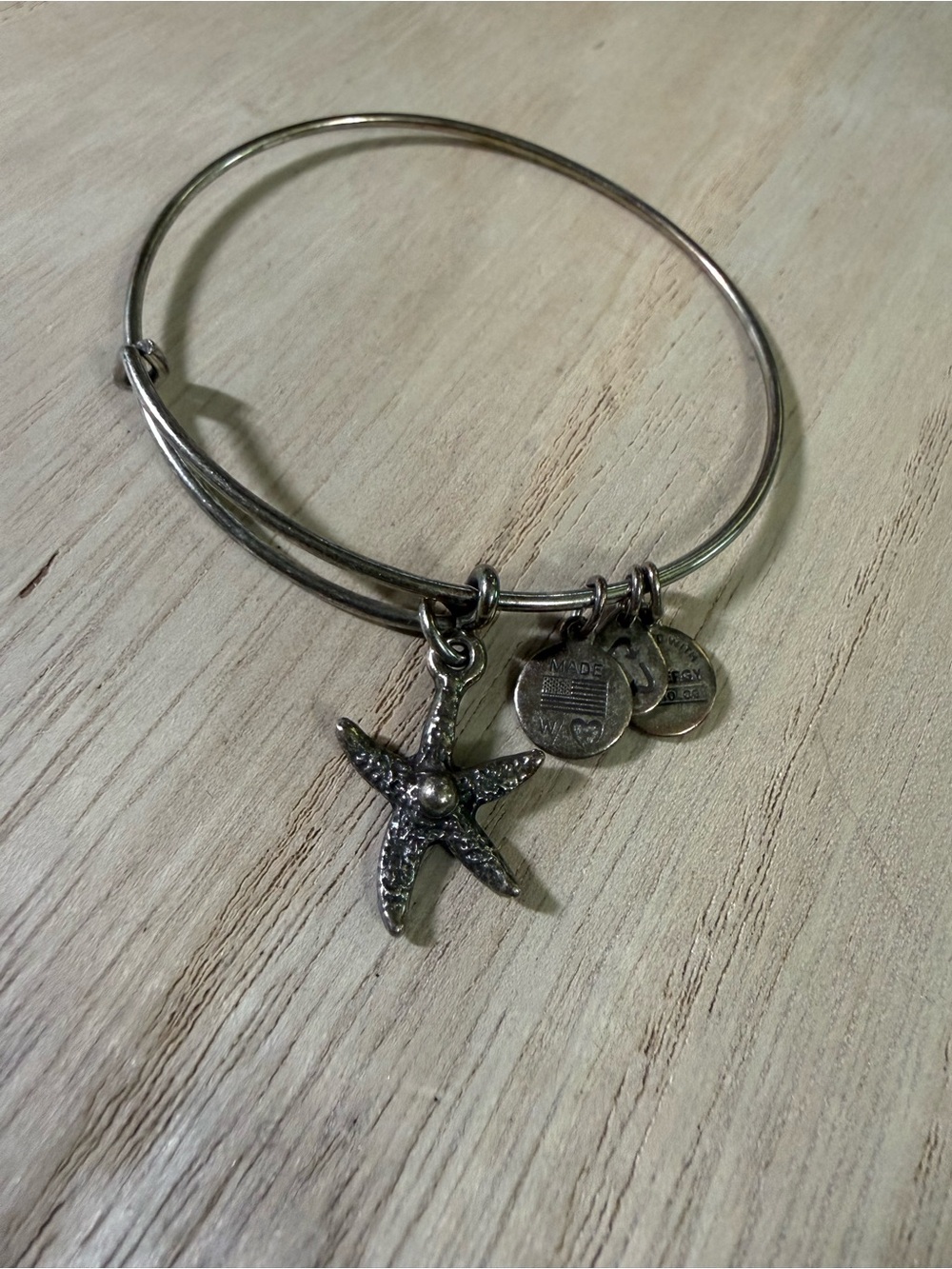 Alex and Ani Silver Starfish Charm Bracelet
